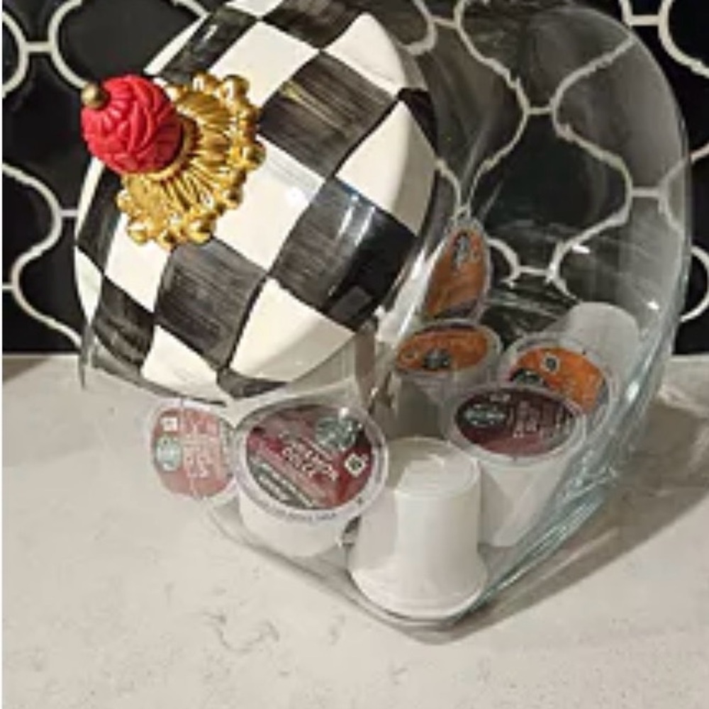 Mackenzie Childs Courtly Check Cookie Jar. - Picture 9 of 10